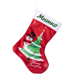 [0091211-2] Коледен чорап Снежен човек /Merry Christmas/ с Надпис