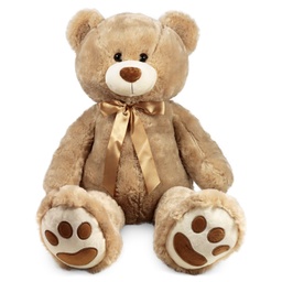 [040198-1] Мече с панделка 100 см | 2 цвята (Кафяв)