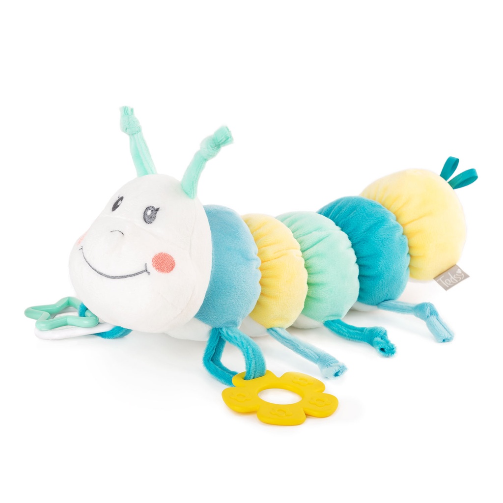 Бебешка гъсеница с дрънкалка - Син