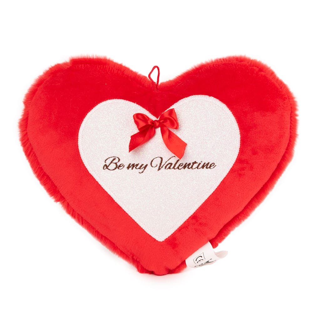 Плюшено сърце с апликация с брокат