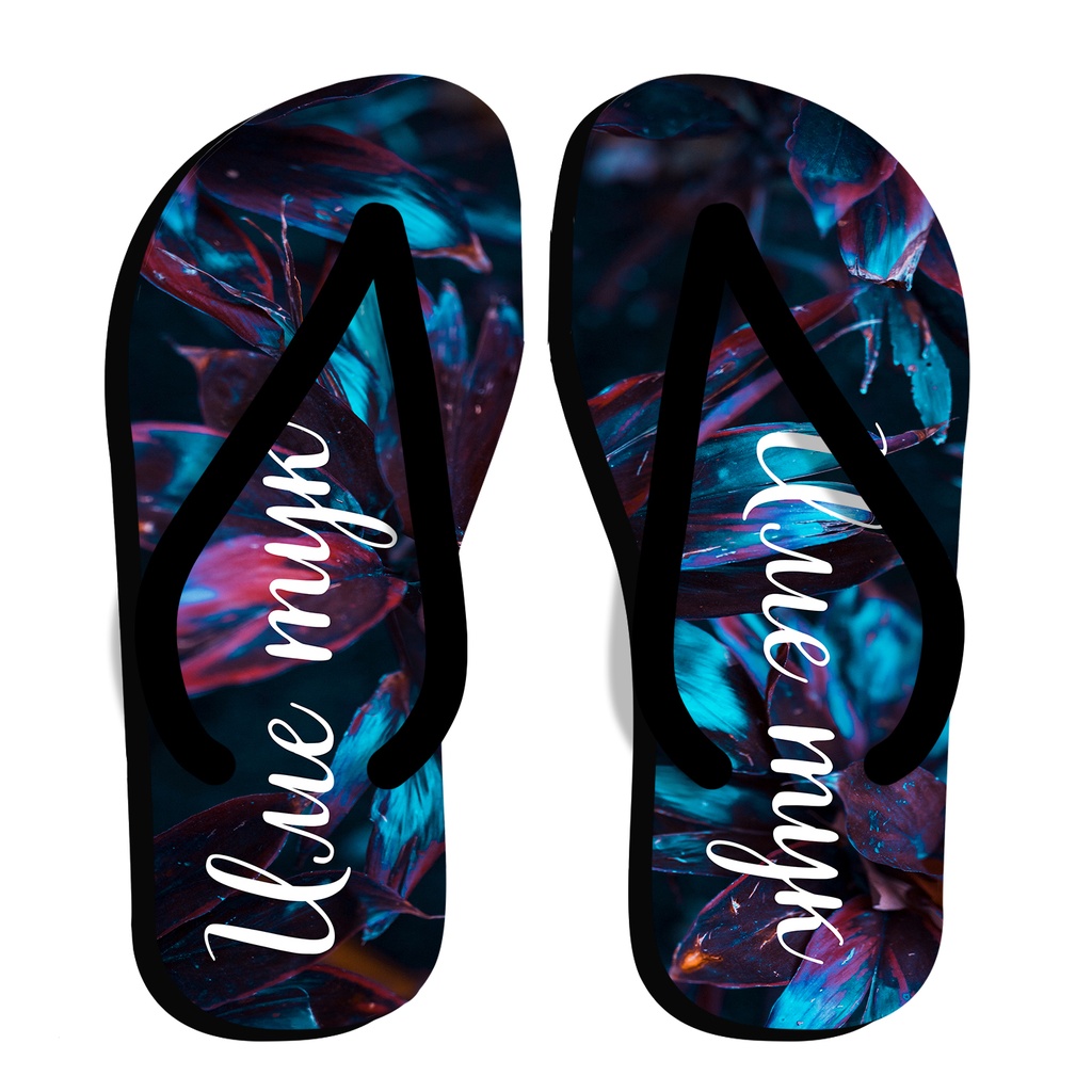 Дамски джапанки с цветя<span> - </span>L