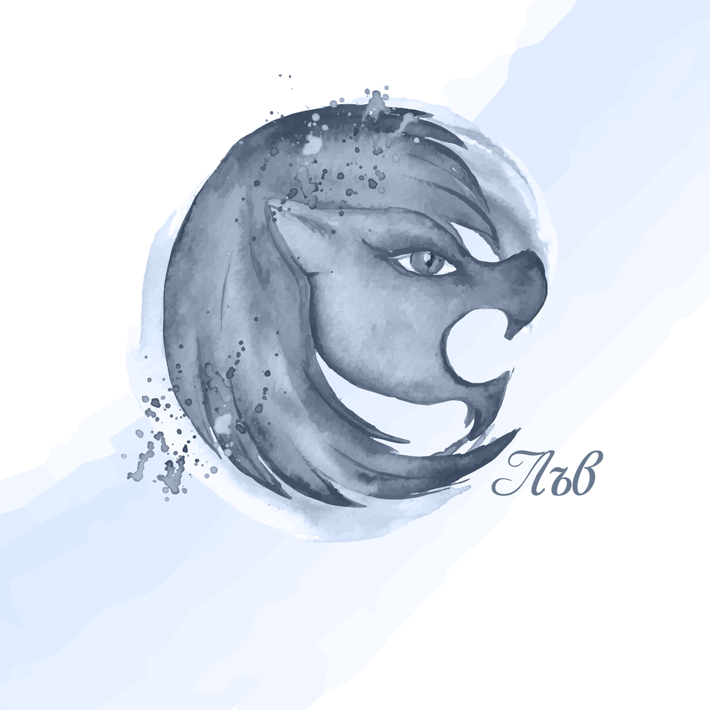 Картина канава- Зодия Лъв Син<span> - </span>30см x 30см