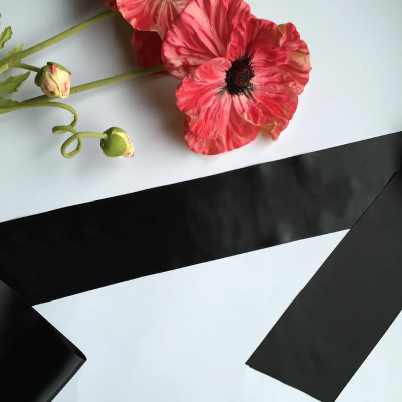 Сатенени ленти за моминско парти-собствен текст<span> - </span>Черен