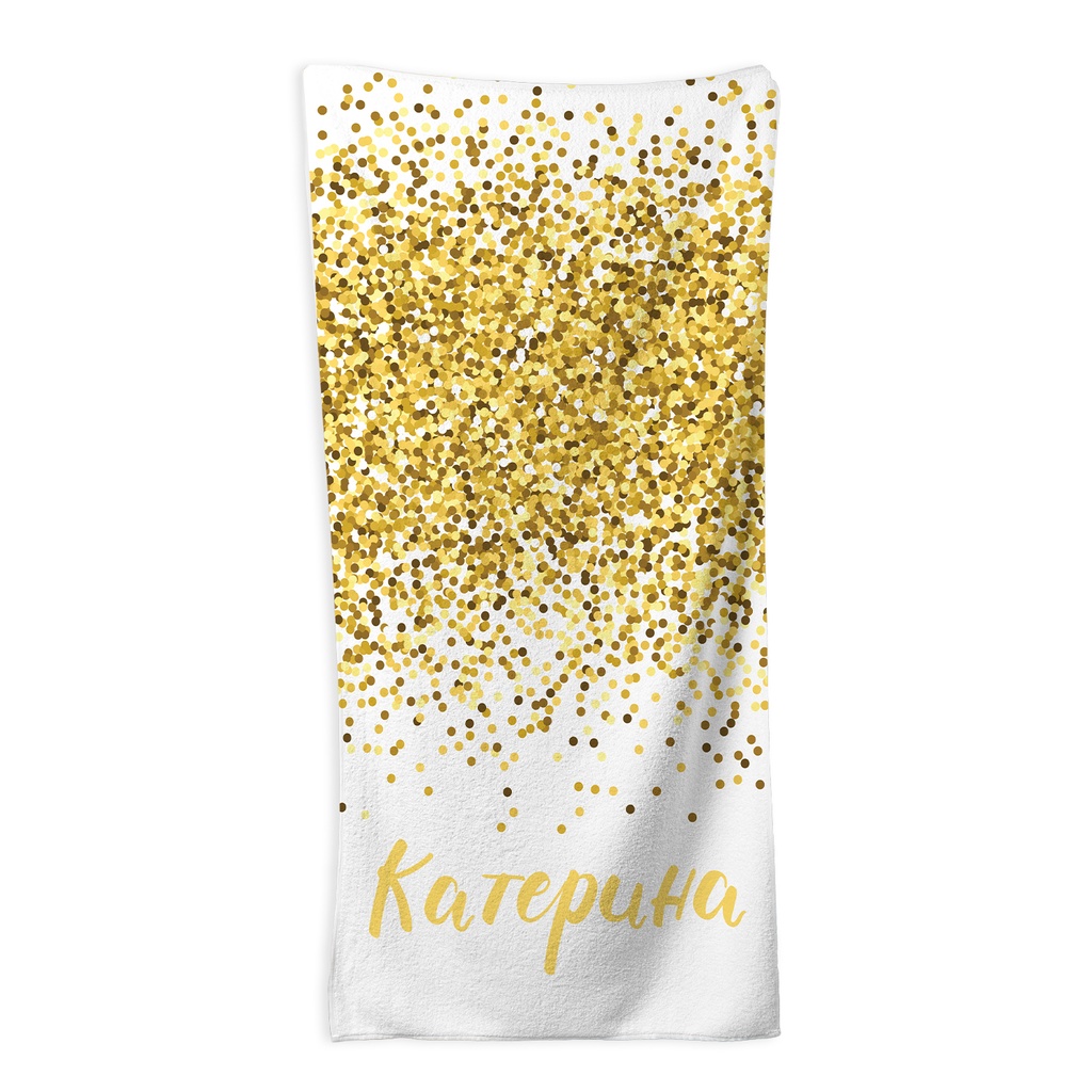 Хавлиена Кърпа - Бял Глитер