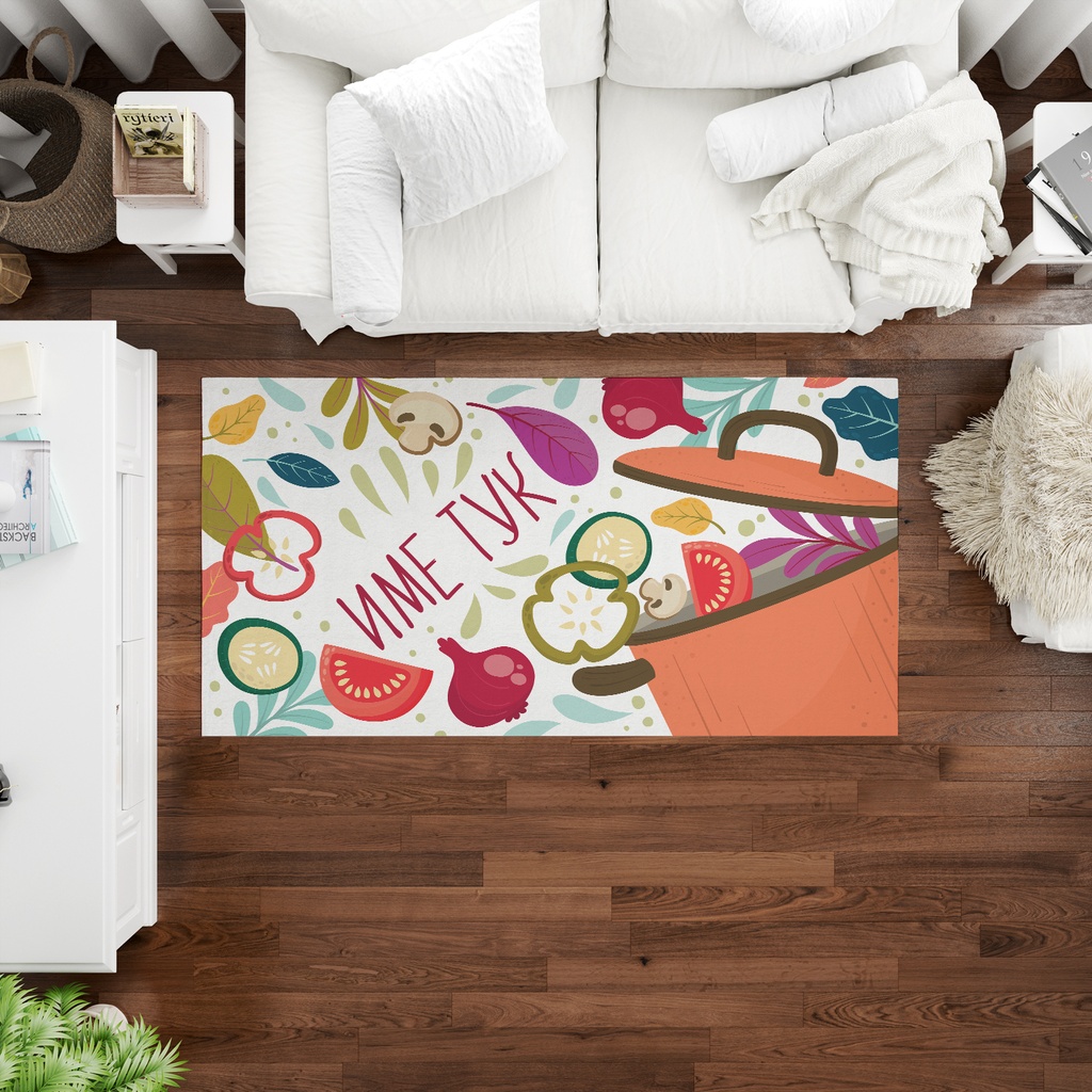Килим за кухня с Надпис - Цветна кухня