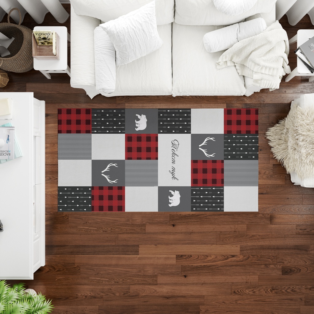 Килим за хол с Надпис - Каре