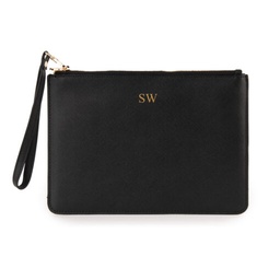 [099209-BK-top/center] Дамски клъч с персонализация (Черен, Горе по средата)