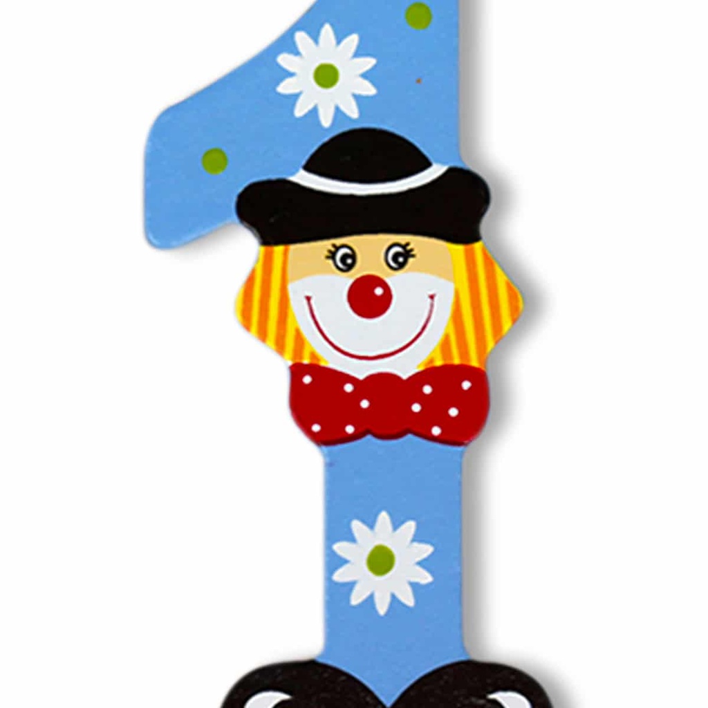 Декоративна дървена цифра - 1