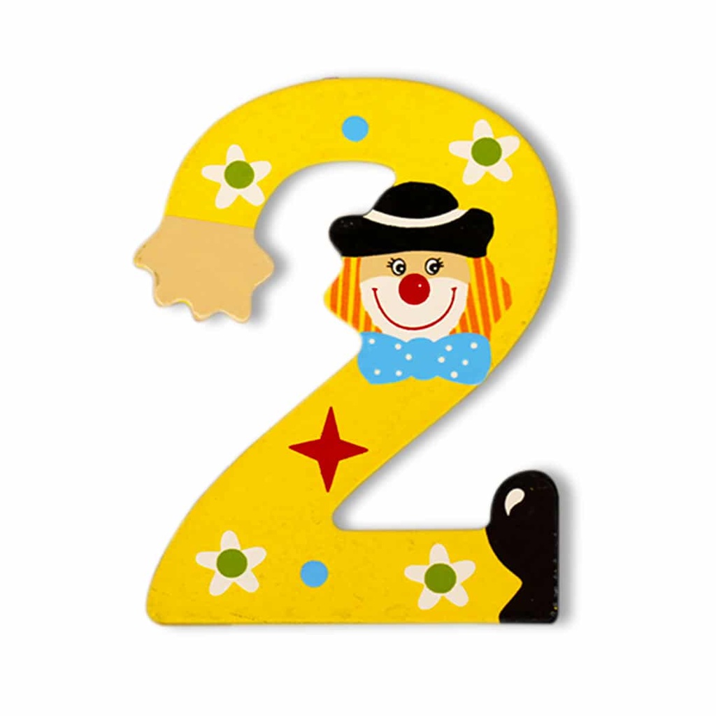 Декоративна дървена цифра - 2