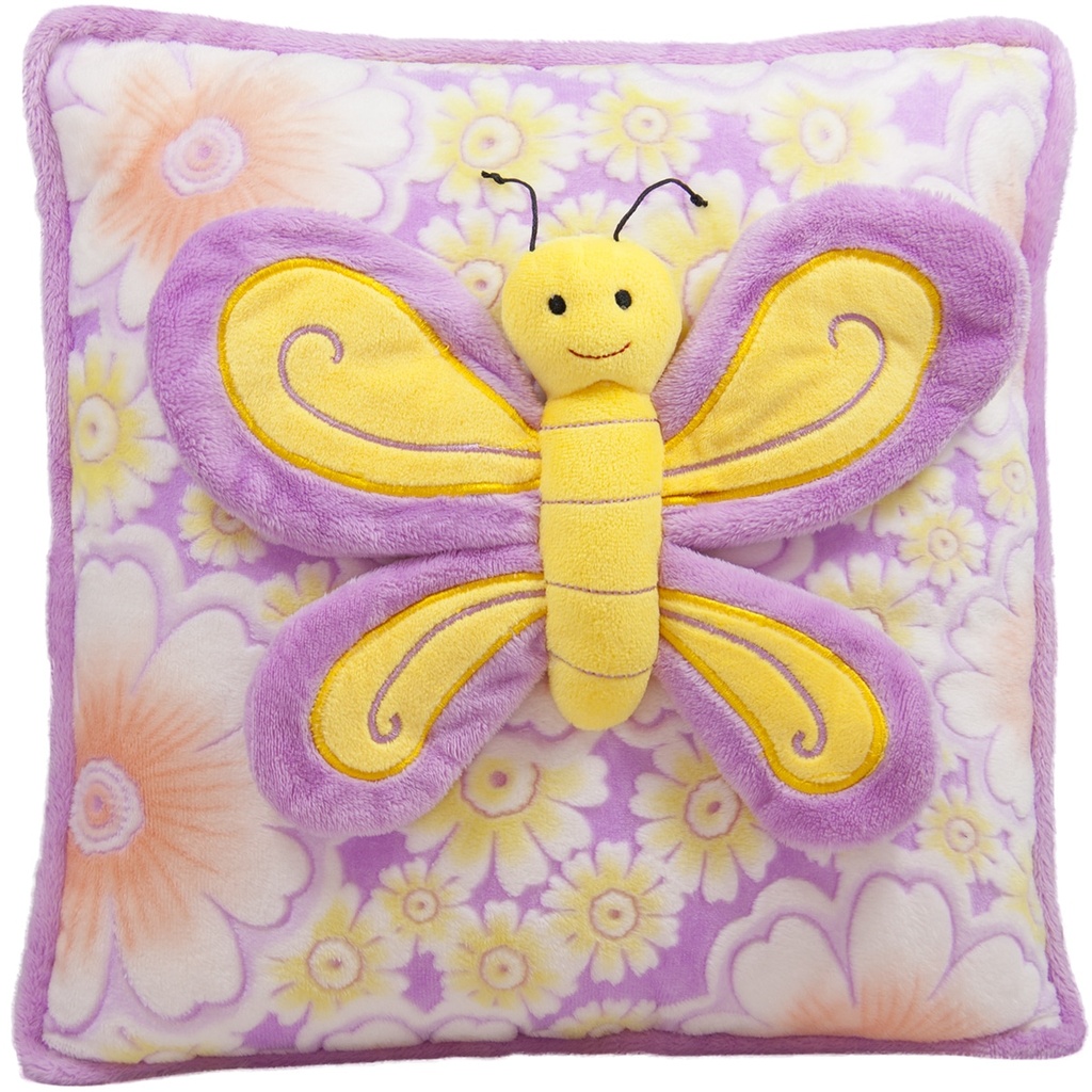 Плюшена възглавница с пеперуда| 6 цвята