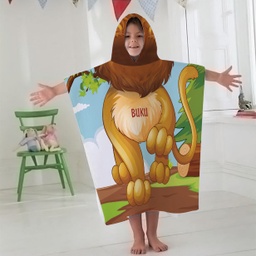 [099172-6] Детско пончо с ИМЕ - Дизайн Джунгла