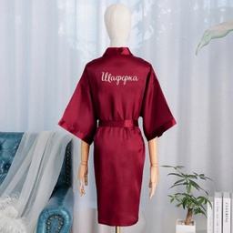 [099240-XL-R] Сатенен халат "Лукс" - Бордо