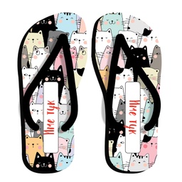 [099237-G-2-2] Детски Джапанки за момиче с котки<span> - </span>M