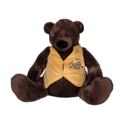 [010116-1] Плюшен мечок с елек "Happy Families" - С оранжев елек