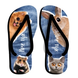 [099238-W-9-2] Дамски джапанки с животни<span> - </span>M