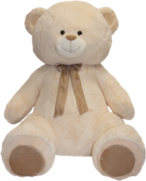 [090104] Мега мече със сатенена панделка - Екрю