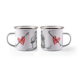 [099212-7-1] Комплект емайлирани канчета за двама - Love story