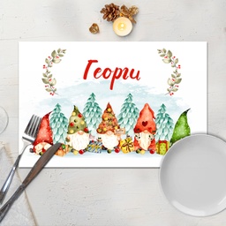 [099202-4] Подложка за хранене Коледни джуджета