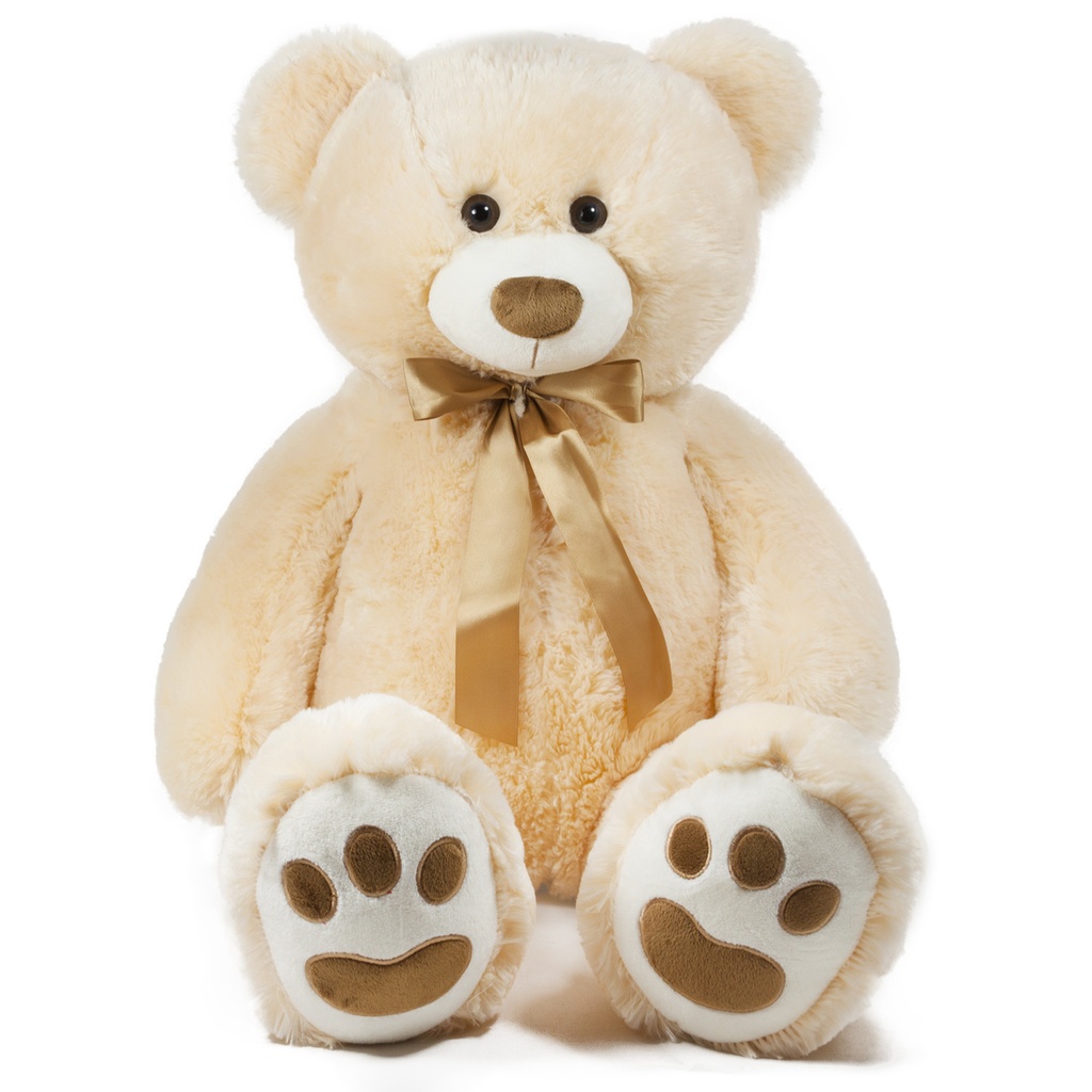 Мече с панделка 100 см - Бежов