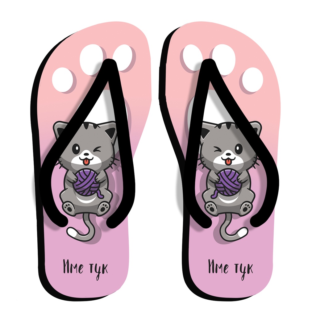 Детски Джапанки за момиче с Коте<span> - </span>S