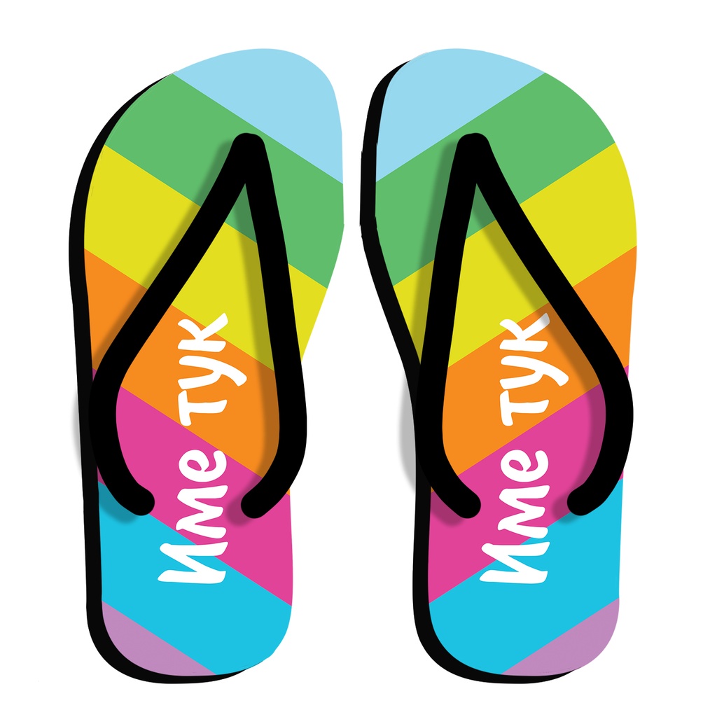 Дамски джапанки - многоцветни - L