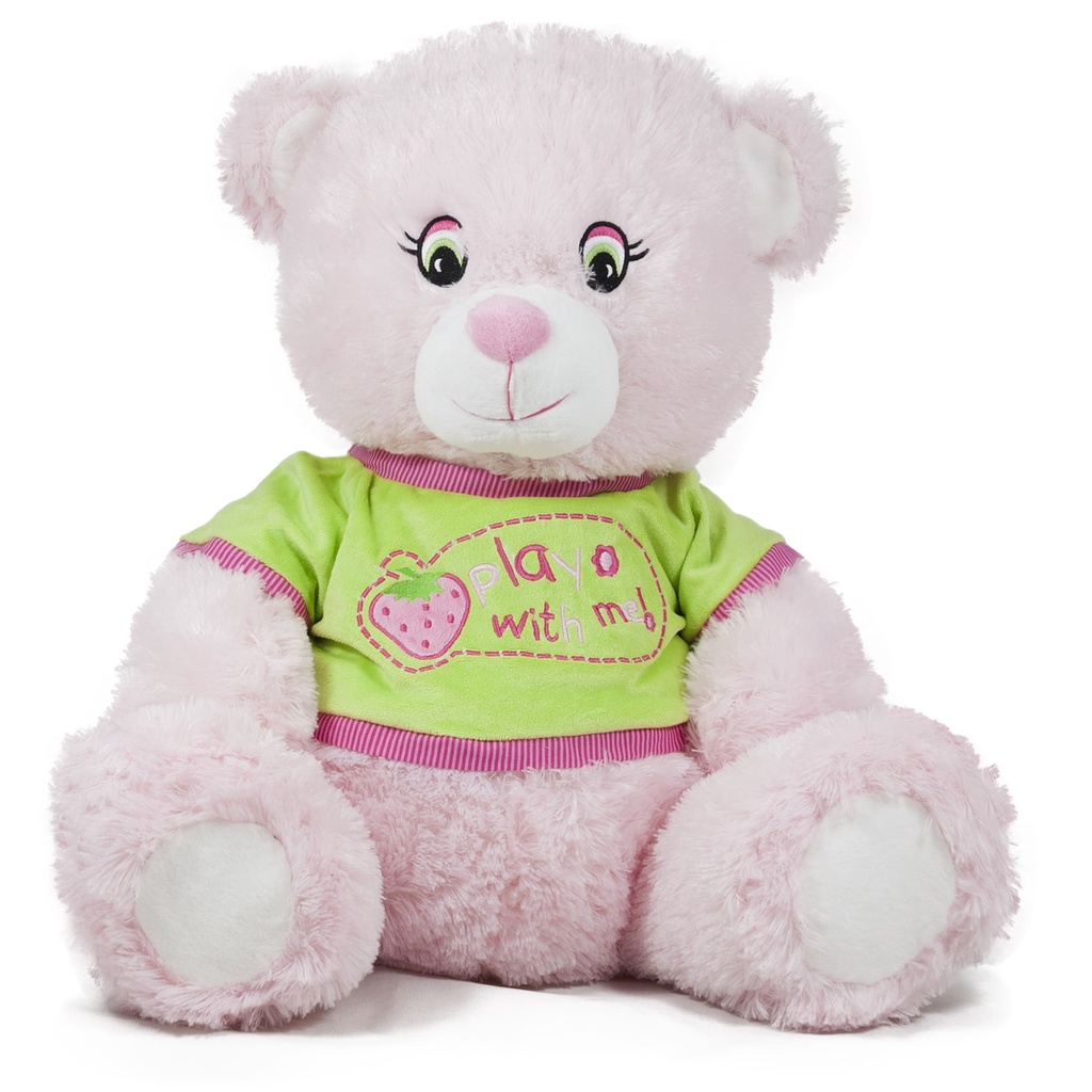 Плюшено розово мече с тениска "Play with me"