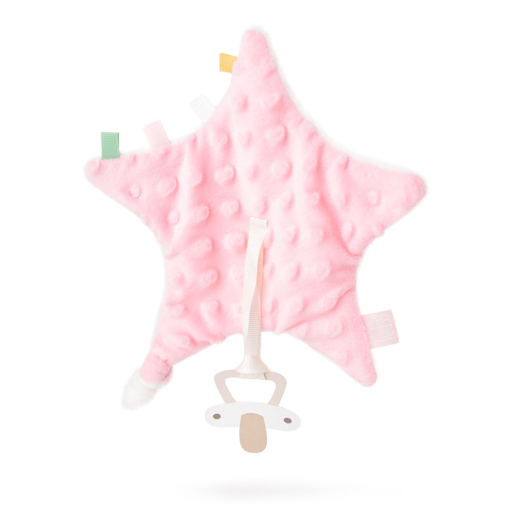 Плюшен държач за биберон - Розов