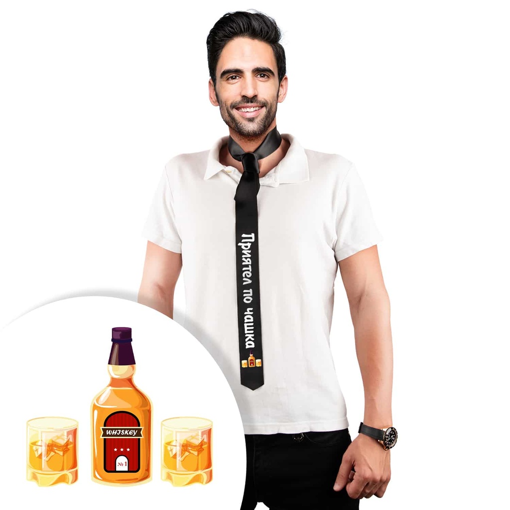 Вратовръзка за парти с Ваш текст с картинка