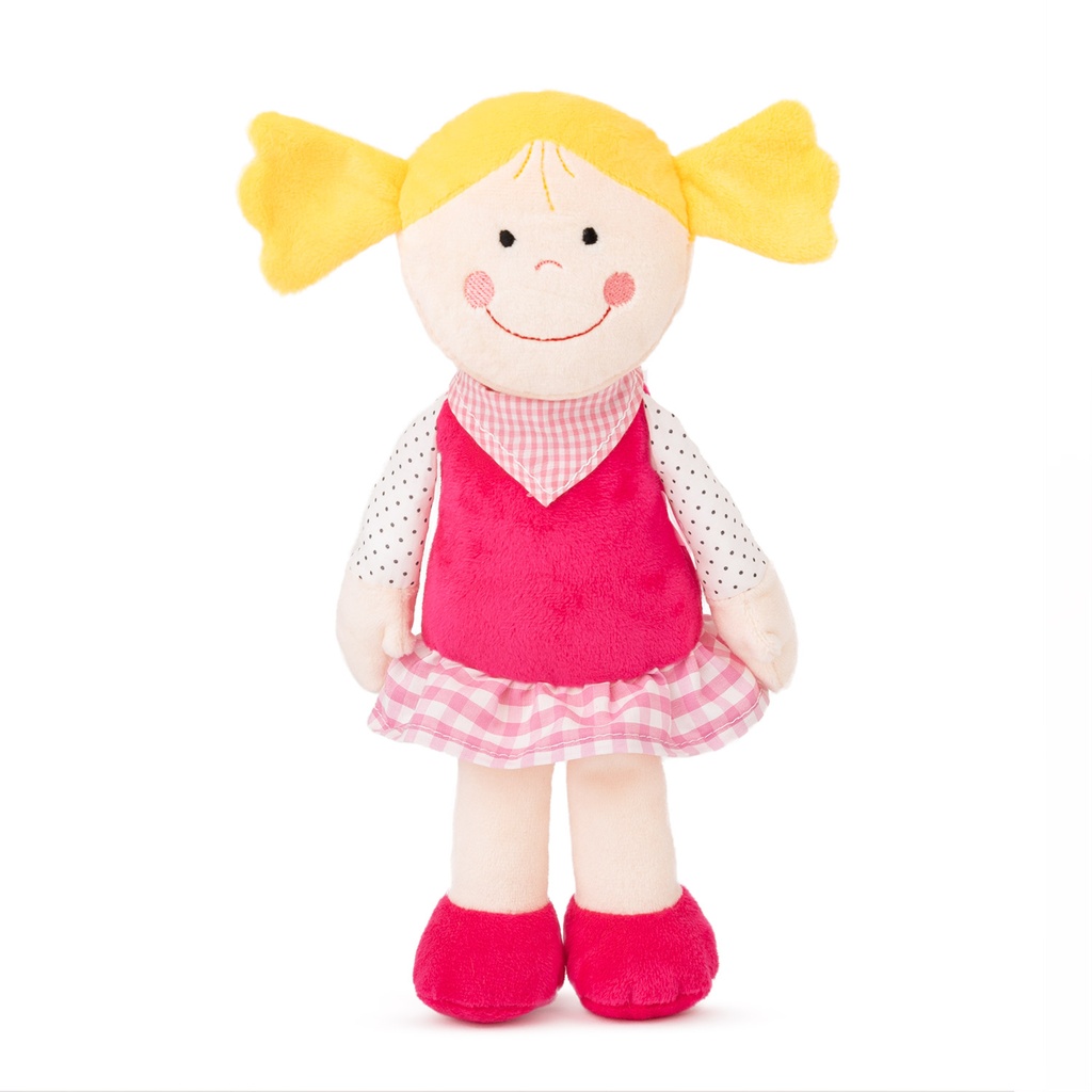 Бебешка кукла с дрънкалка-руса