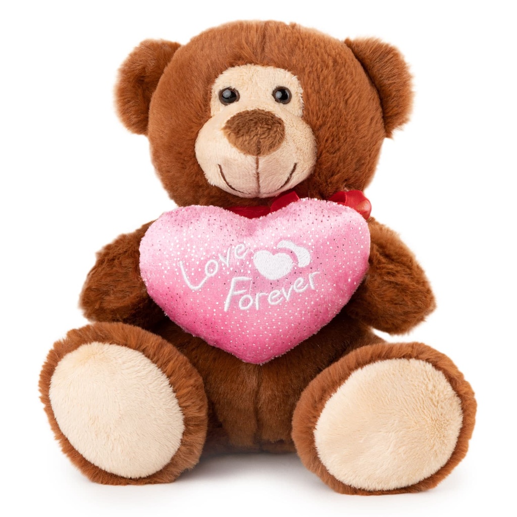 Мече с розово сърце