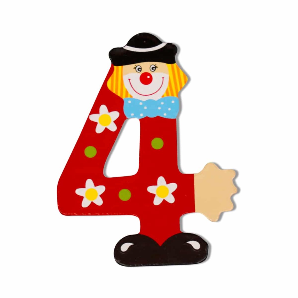 Декоративна дървена цифра - 4