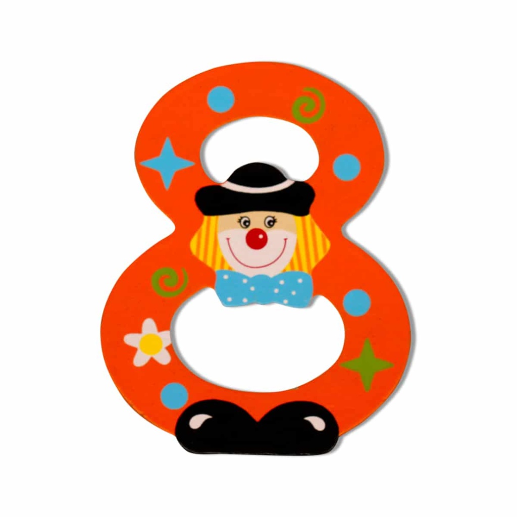 Декоративна дървена цифра - 8