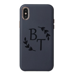 [P0002-5] Кожен CASE за iPhone с лазерно гравиране - Инициали