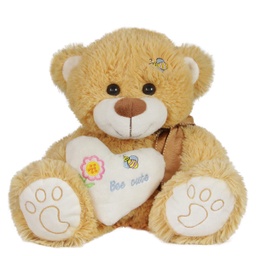 [040173] Кафяво мече със сърце "Bee cute"