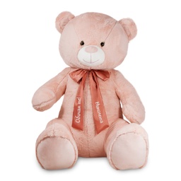 [0090100] Плюшено мече розово злато с НАДПИС