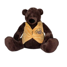 [010116-2] Плюшен мечок с елек "Happy Families" - С жълт елек