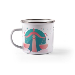 [099212-25] Емайлирано канче с надпис - Зодия Везни