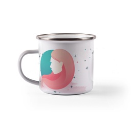 [099212-24] Емайлирано канче с надпис - Зодия Дева