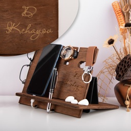 [099204-1] Дървен органайзер за бюро - Дизайн 1