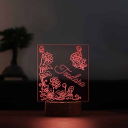 [099203-3] 3D LED Нощна лампа - Цветя